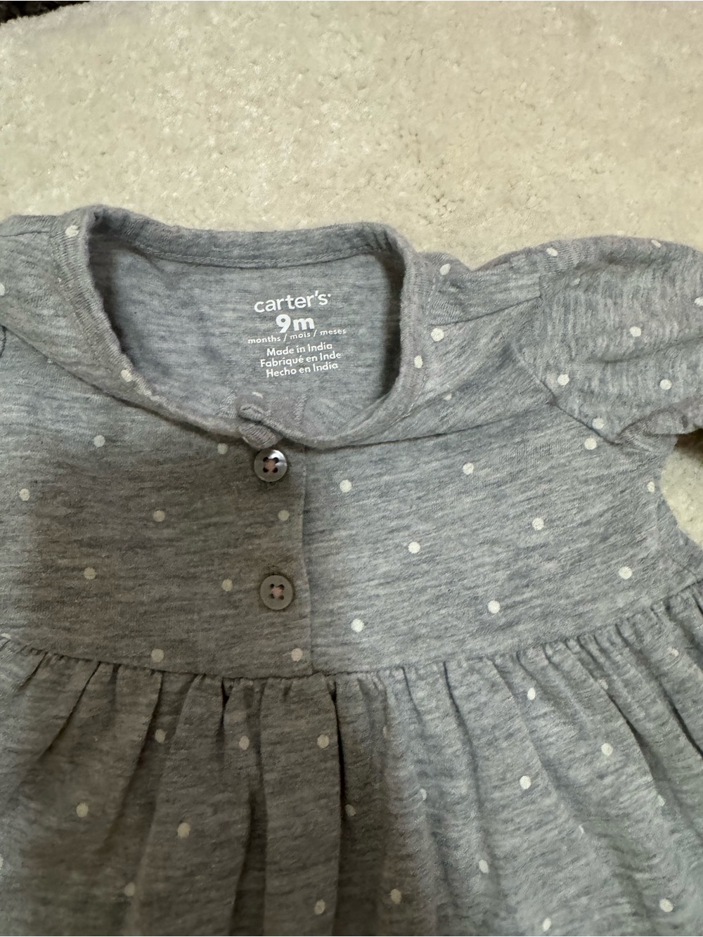 5 Carter's/ Rabbit Bear Floral & Ribbed Ruffle Dress Set - Pink, Brown, Rust - Picture 10 of 10